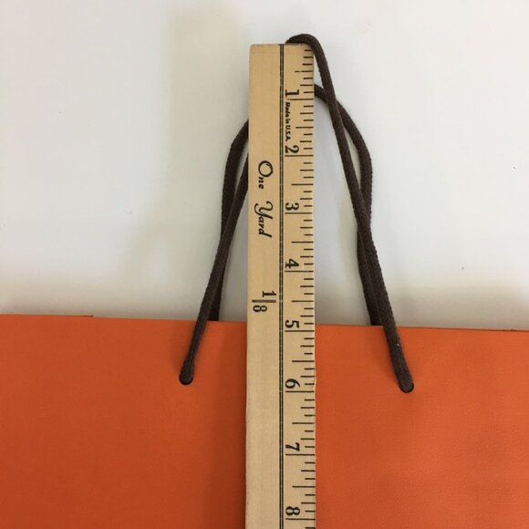 Hermes Shopping Bag 16.75 x 10.75 x 3.75 in Orange Paper Gift Bag Authentic - Picture 15 of 16